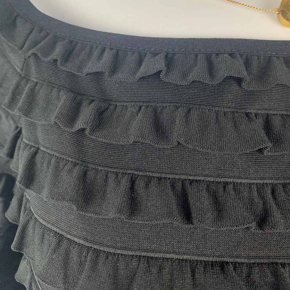 Joseph Ribkoff Ruffled 3/4 Sleeve Square-Neck Top - Picture 4 of 11
